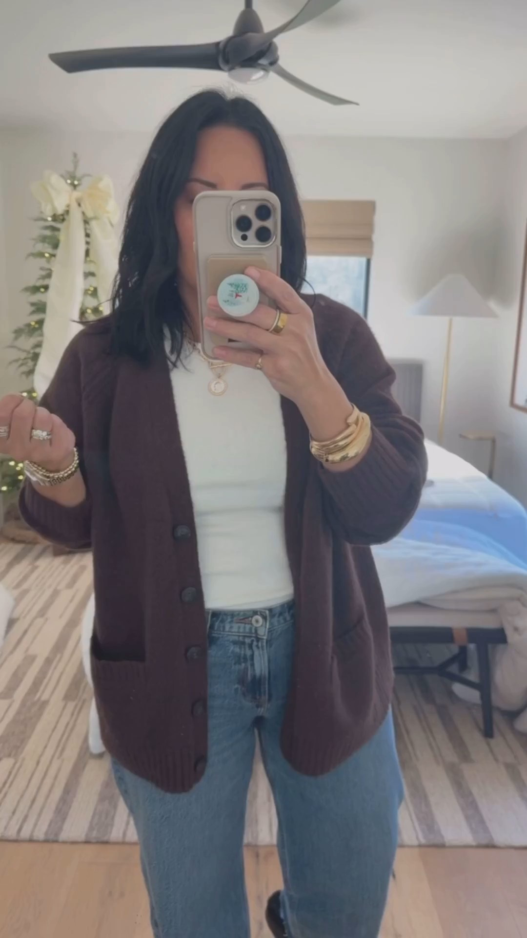 It’s all on sale! 
Cardigan size medium, t-shirt size large, jeans size 30 (I’m a size 10), shoes fit tts. 



#LTKSaleAlert #LTKMidsize #LTKootd