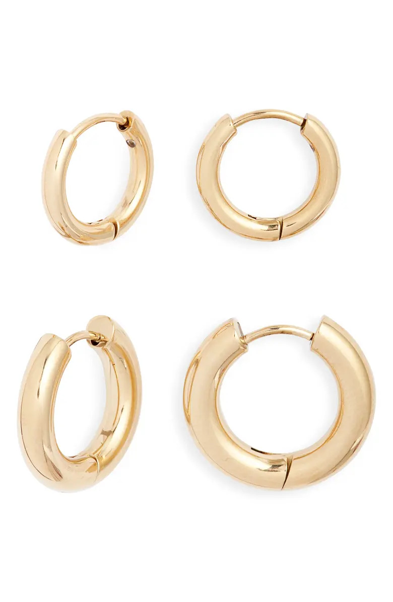 Set of 2 Waterproof Multisize Hoop Earrings | Nordstrom
