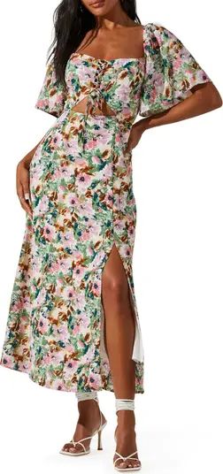ASTR the Label Floral Cutout Detail Dress | Nordstrom | Nordstrom