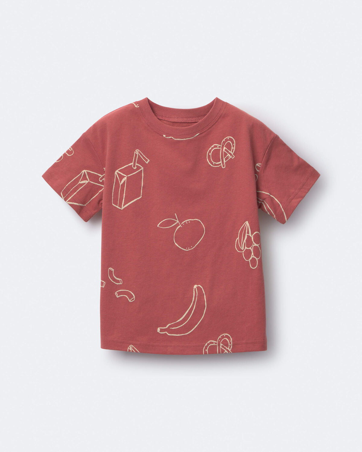 Toddler Relaxed Tee in Snack Print - Red | Carter's Inc