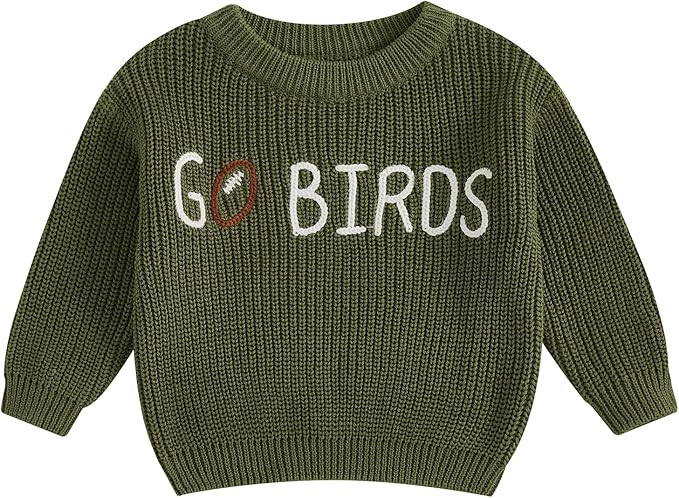 Toddler Baby Girl Knit Sweaters Oversized Long Sleeve Embroidery Shirt Top Newborn Infant Cute Fa... | Amazon (US)