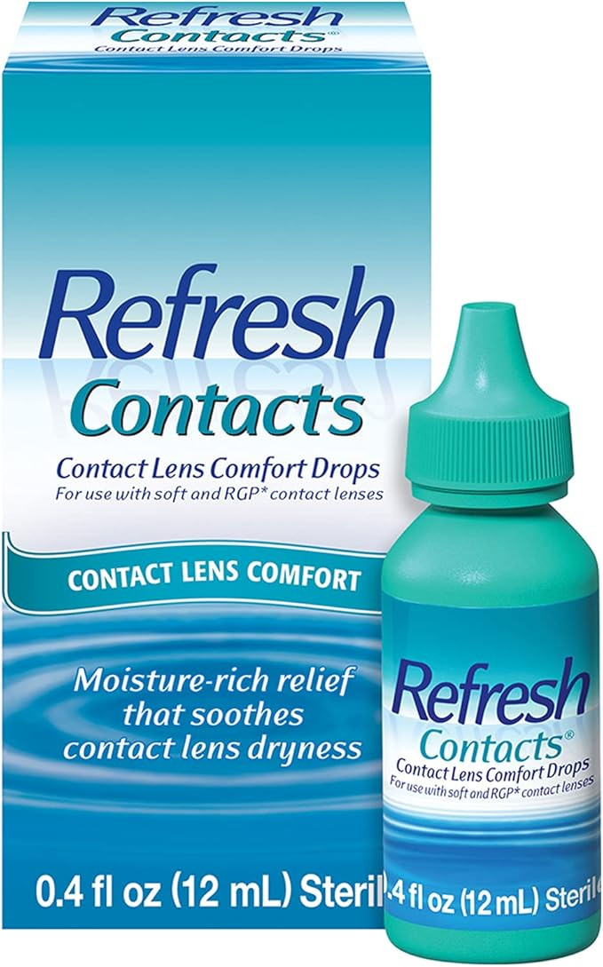 Refresh Contacts, Eye Drops, Contact Lens Comfort,Blue 0.4 Fl Oz Sterile | Amazon (US)