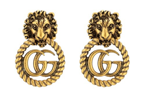 Lion head earrings with Double G



        
            $ 650
	
            
	
            
   ... | Gucci (US)