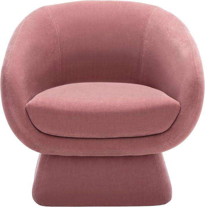 SAFAVIEH Couture Collection Kiana Mid-Century Modern Dusty Rose Tub Accent Chair | Amazon (US)