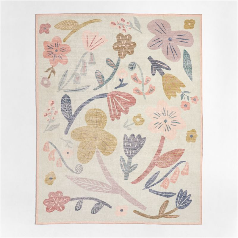 Brilliant Garden Washable Kids Area Rug 4'x6' | Crate & Kids | Crate & Barrel