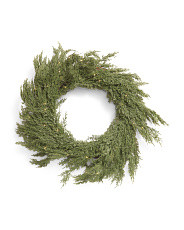 26in Led Real Touch Pine Wreath | Marshalls