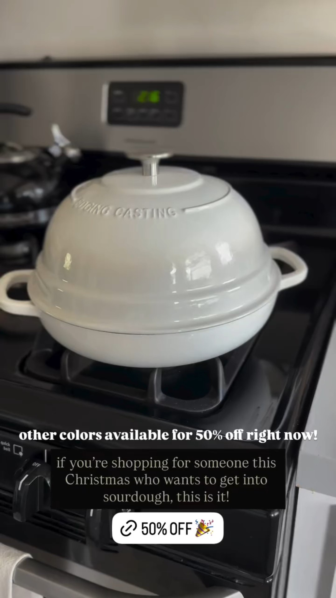 other colors available for 50% off right now! if you’re shopping for someone this Christmas who wants to get into sourdough, this is it!