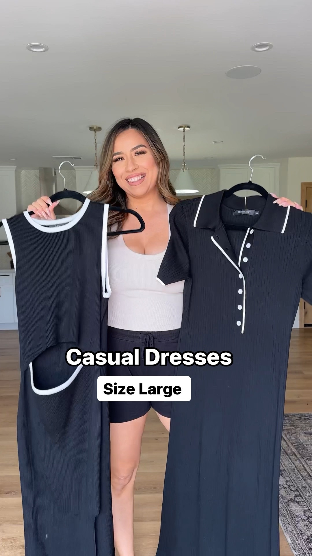 Comfy Dresses you can wear with sneakers?? Yes please!! I got a size large in both but honestly could have probably done a medium as well because they’re so stretchy! 

#LTKmidsize #LTKstyletip #LTKbump