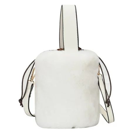Bucket Bag Handbag Faux Fur Winter Bags Women Shoulder Crossbody Bag Ladies Plush Hand Bags White | Walmart (US)