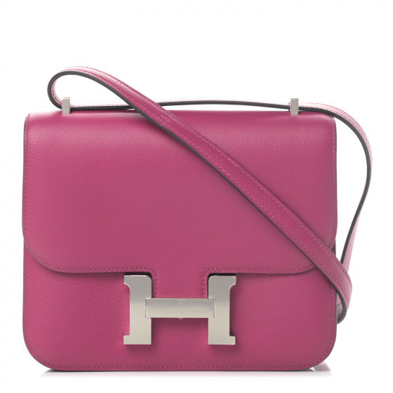 HERMES Evercolor Constance 18 Rose Pourpre | Fashionphile