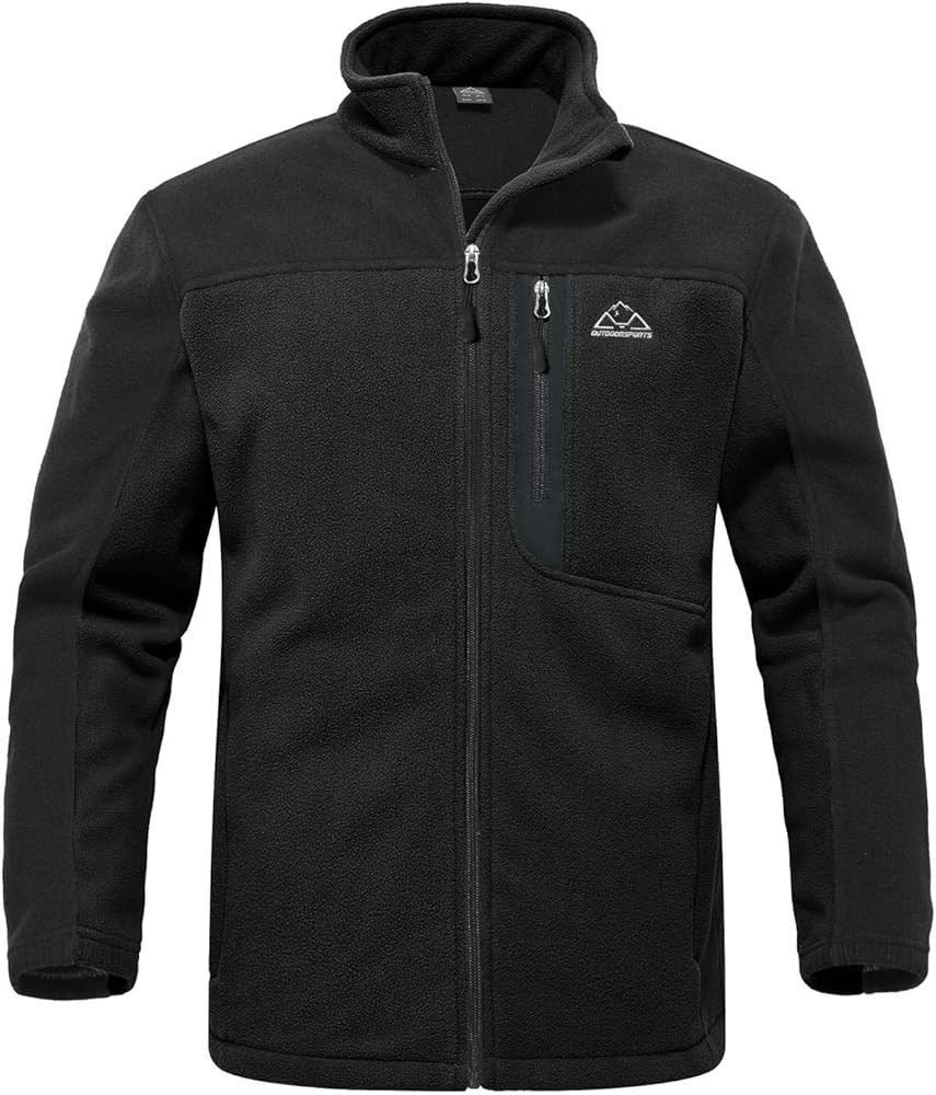 Rdruko Men's Fleece Jackets Full Zip Lightweight Outdoor Hiking Jackets Winter Coats | Amazon (US)