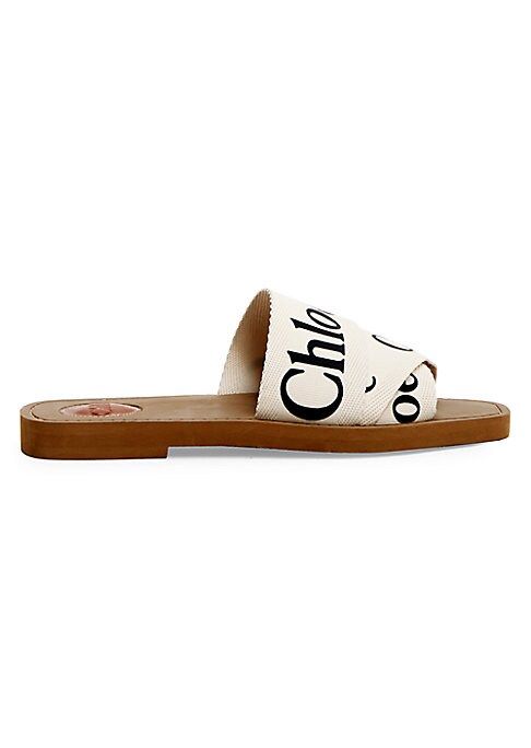 Chloé Women's Woody Flat Sandals - White - Size 40 (10) | Saks Fifth Avenue