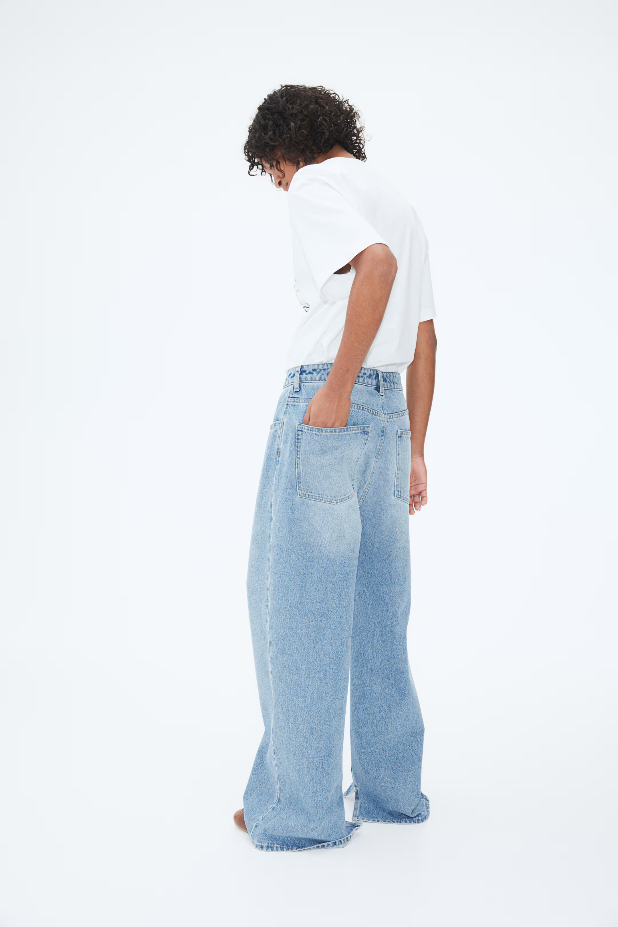 Wide-Leg Jeans - Light denim blue - Ladies | H&M US | H&M (US + CA)