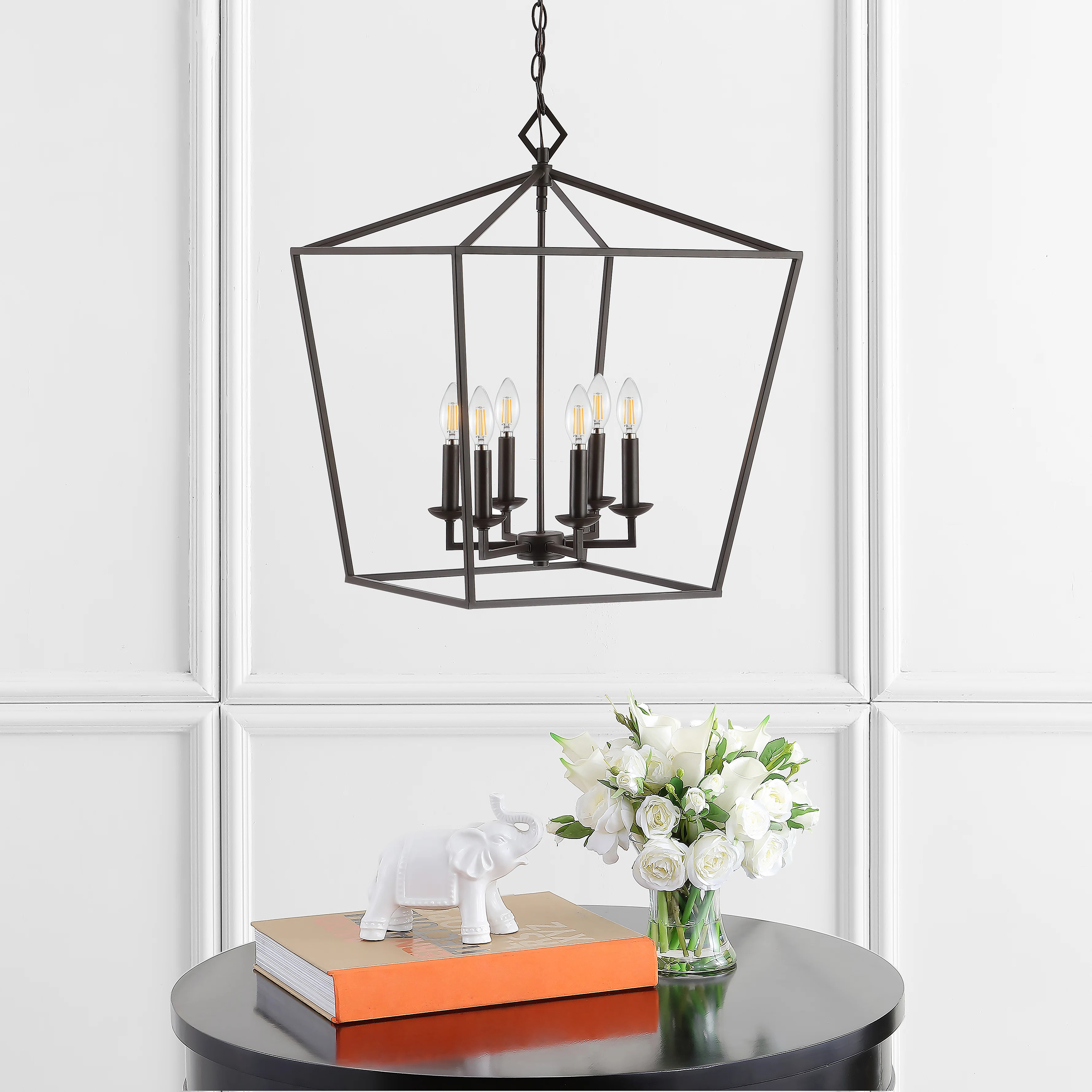 Faywood 6 - Light Dimmable Lantern Geometric Chandelier | Wayfair North America