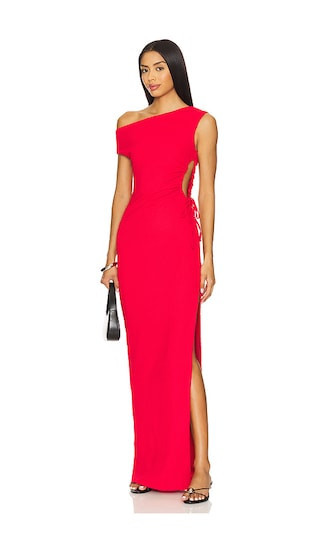 superdown Amber Maxi Dress in Red. - size XS | Revolve Clothing (Global)
