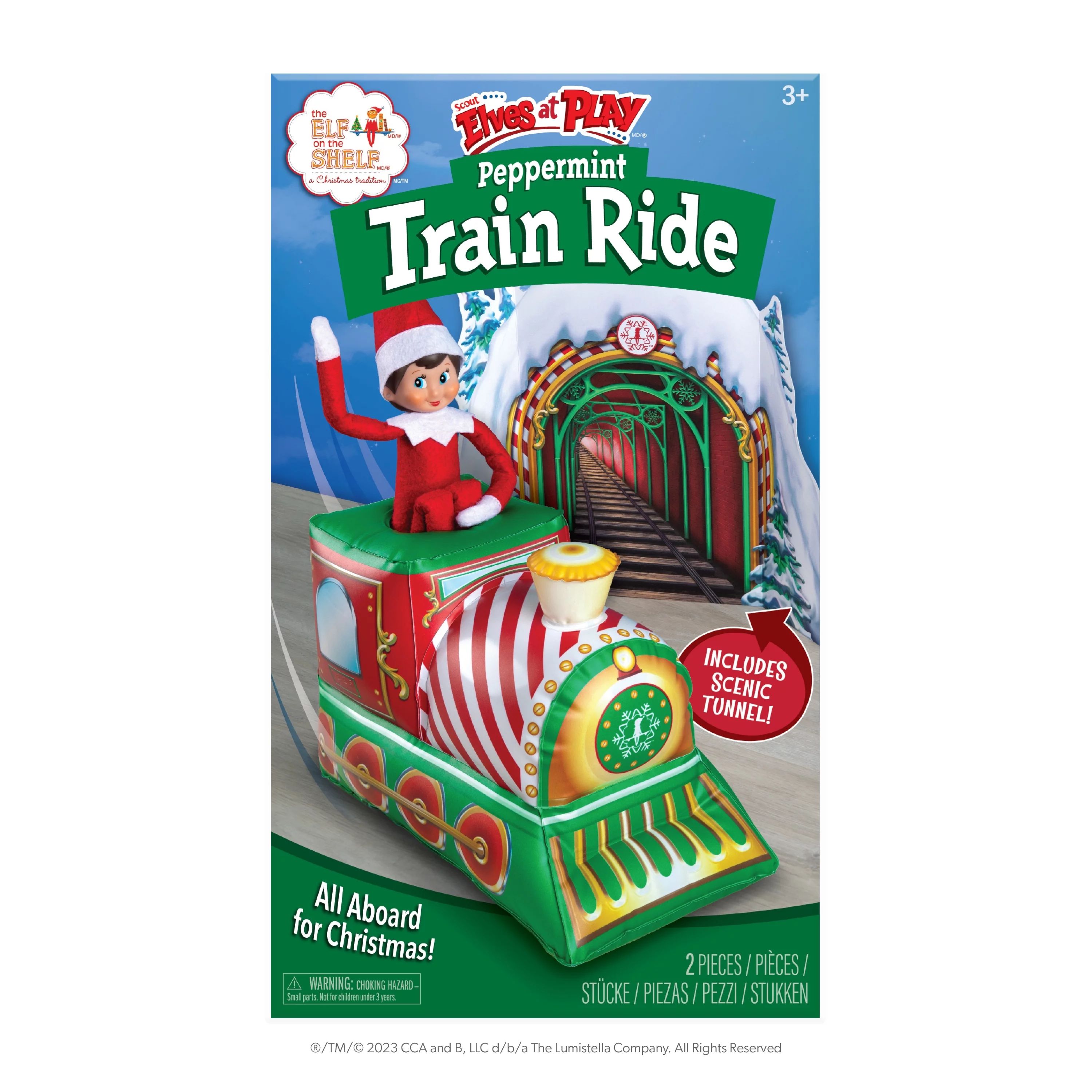 The Elf on the Shelf Peppermint Inflatable Train for Scout Elves | Walmart (US)