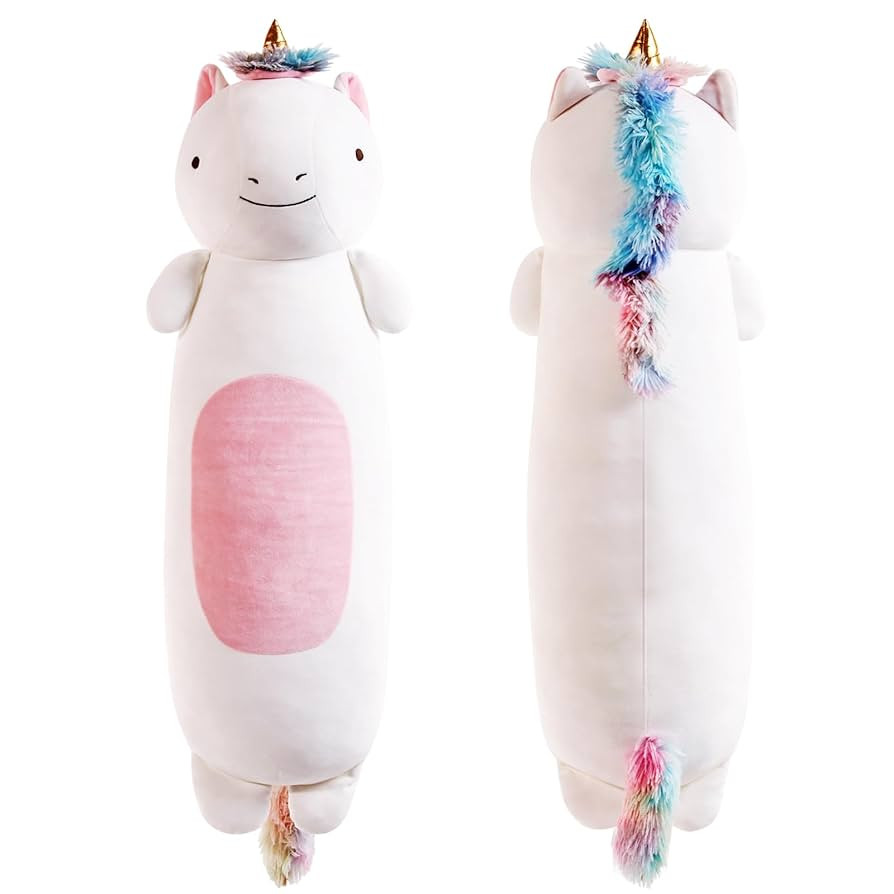 36" Long Rainbow Unicorn Plush Body Pillow, Cute Stuffed Animal, Squishy Soft Plushies Toy, Gifts... | Amazon (US)