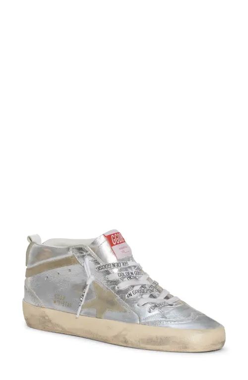 Golden Goose Mid Star Sneaker in Silver/Taupe at Nordstrom, Size 11Us | Nordstrom