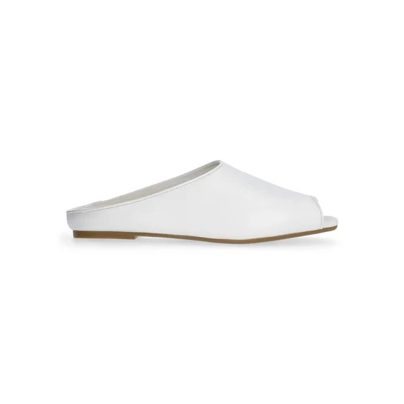Scoop Women's Faux Leather Peep Toe Mules | Walmart (US)