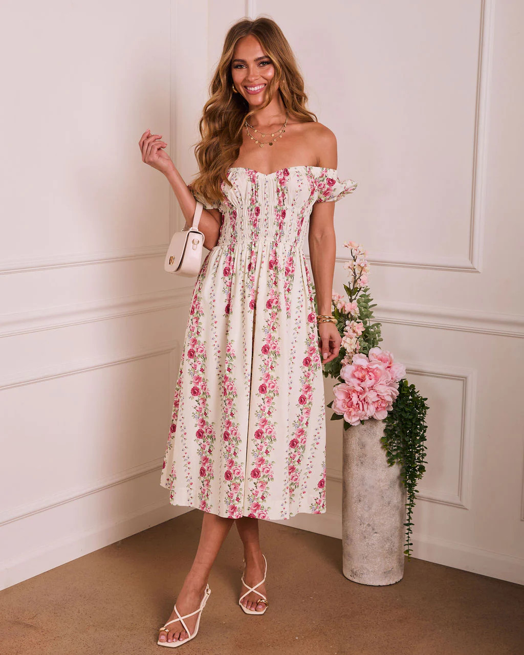 Rose Bound Floral Midi Dress | VICI
