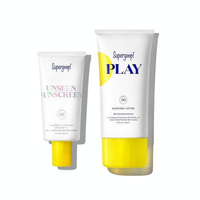 Supergoop! Unseen Sunscreen SPF 50 Invisible Sun Protection for Face (1.7 fl oz) + PLAY Everyday ... | Amazon (US)