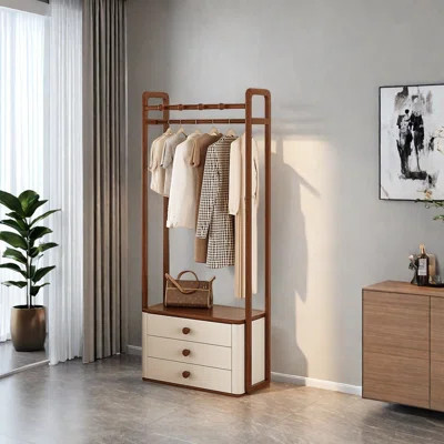 Large - Capacity Coat Rack with Drawers | Wayfair North America