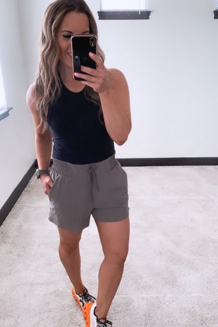 These shorts are so good like  as good as some of my Lululemon shorts and these are only $20! They have a 4 way stretch, moisture dry wicking material the waistband is so soft. They are water repellent and UPF50+  I have on a small  

#LTKFitness #LTKFindsUnder50 #LTKSaleAlert