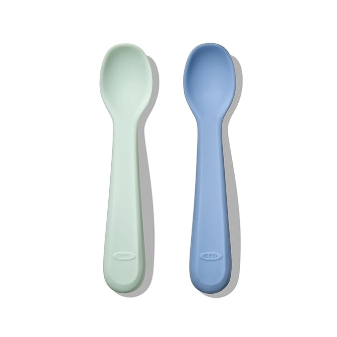 OXO Tot Silicone Spoons 2 Pack - Dusk and Opal | Amazon (US)