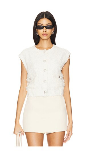 Pedrine Vest in White | Revolve Clothing (Global)
