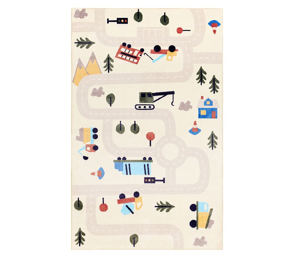 Construction Washable Rug | Pottery Barn Kids
