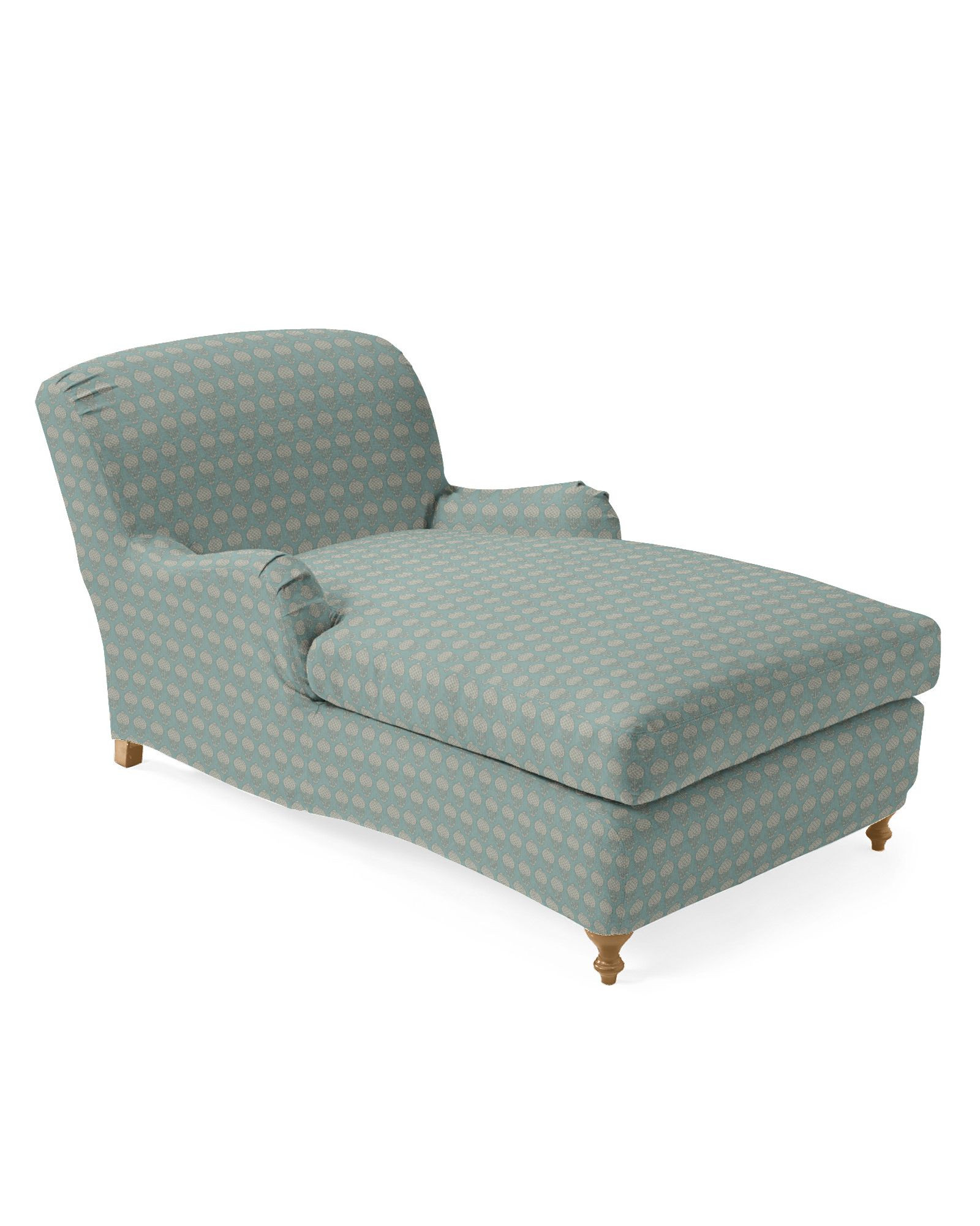 Miramar English Roll Arm Slipcovered Chaise | Serena and Lily