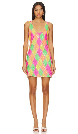 Low Down Mini Dress in Check Me Out | Revolve Clothing (Global)