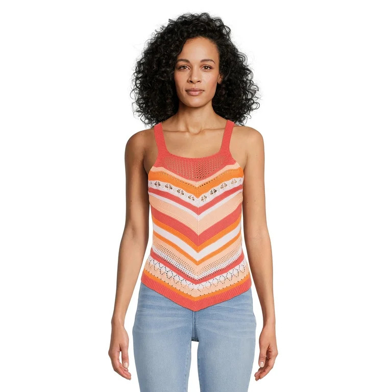 No Boundaries Juniors' Crochet Tank Top, Sizes XS-3XL | Walmart (US)