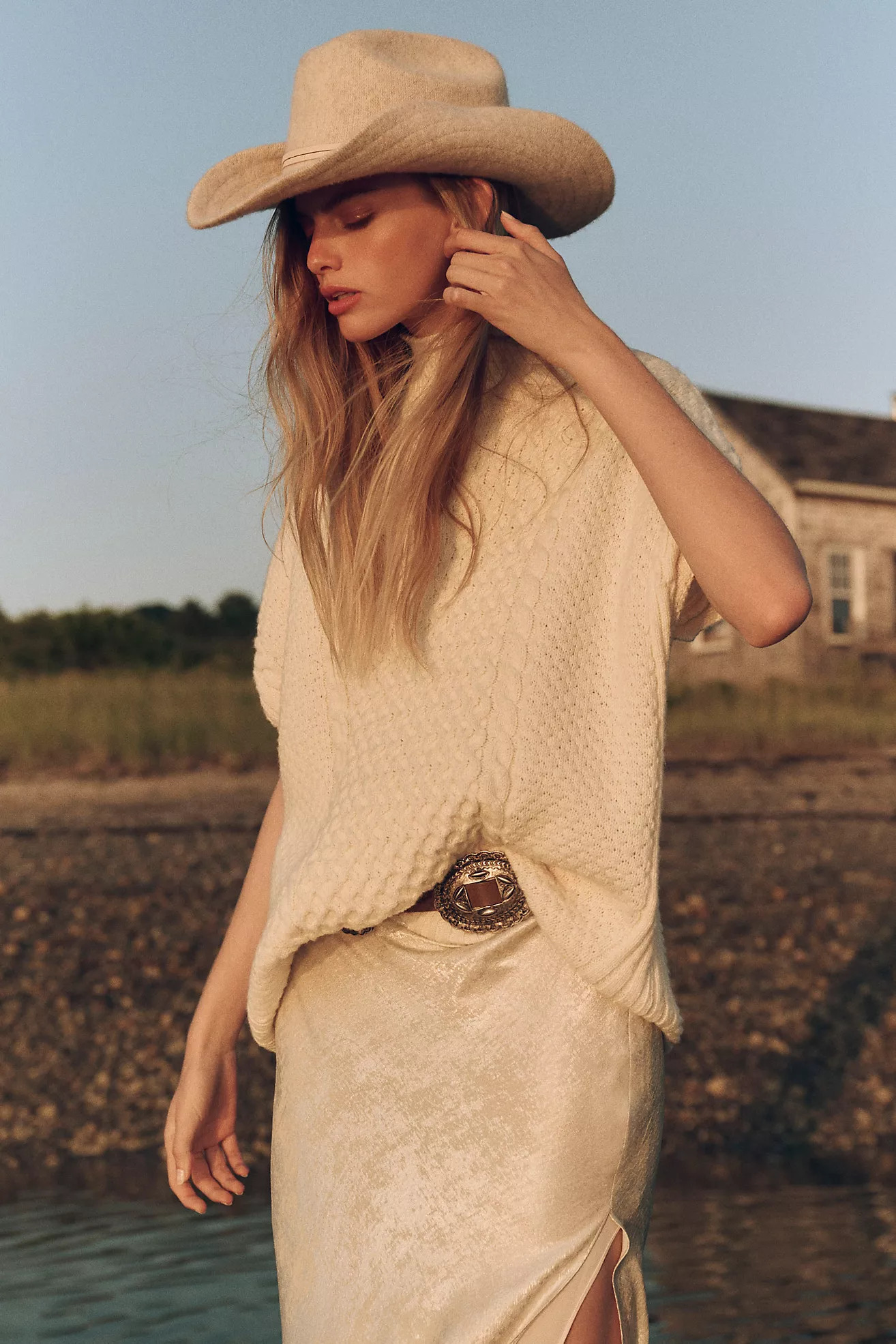 Maeve Cable-Knit Wool Blend Sweater Vest | Anthropologie (US)