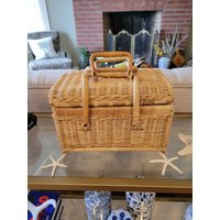 Double Handled Basket Small Hamper Style Sewing Purse | Etsy (US)