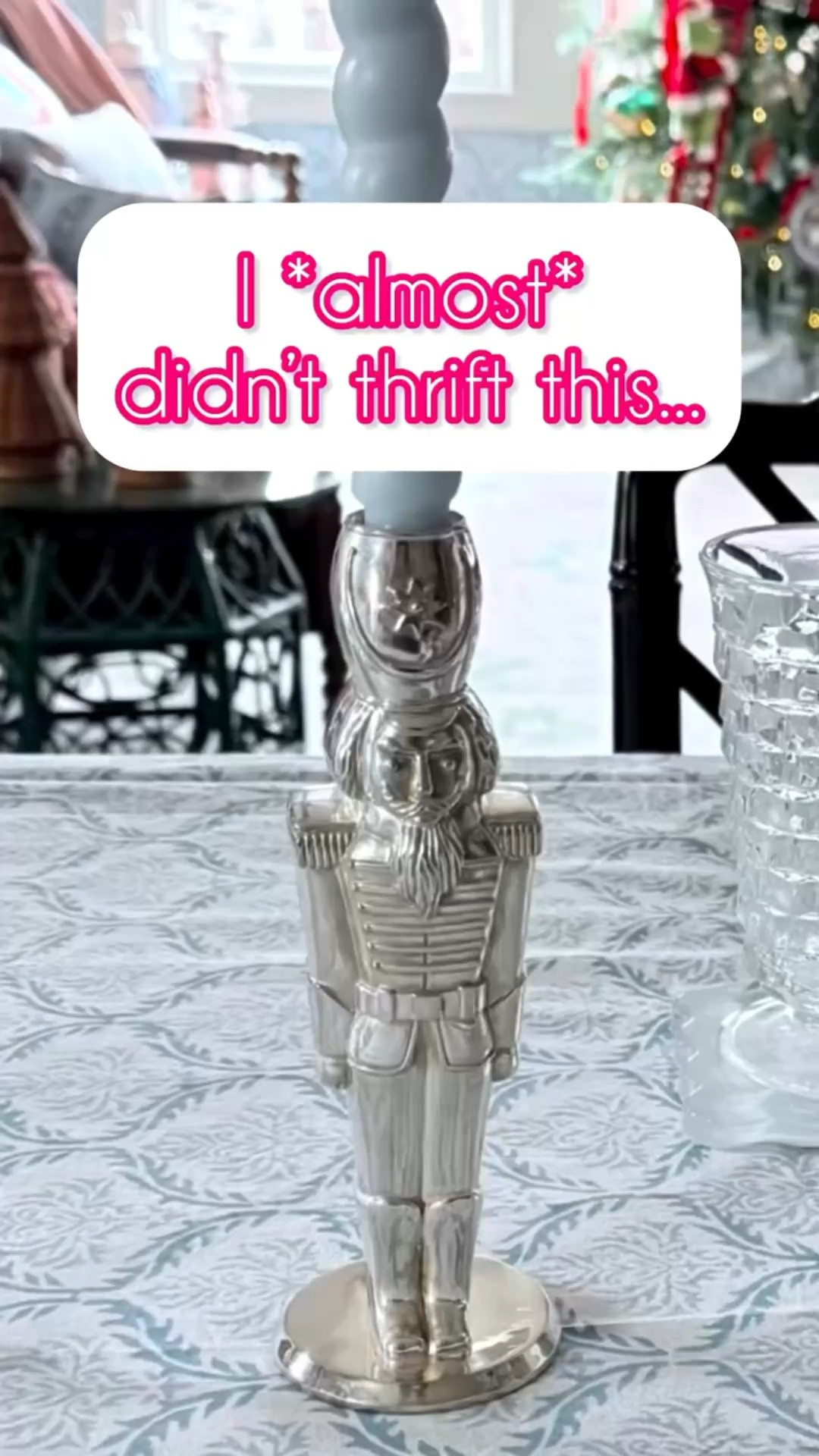 There’s a sermon in here somewhere, don’t you think? ✨ 

I almost left these nutcrackers behind at the thrift store, but $1.99 each for sterling?  They basically hopped into my buggy. 

They sat on a shelf in my garage almost an entire year until @katygirlhome shared about these easy to use silver polish wipes. Y’all. They are amazing!! You don’t even need to wear gloves when you use them, I was just protecting my manicure. 🤣  If you’d like the link, comment SHOP and I’ll send it to you. 😘 

Happy Christmas week, sweet friends!

#silverpolish #christmastable #thriftflip #thriftscore #sterlingsilver