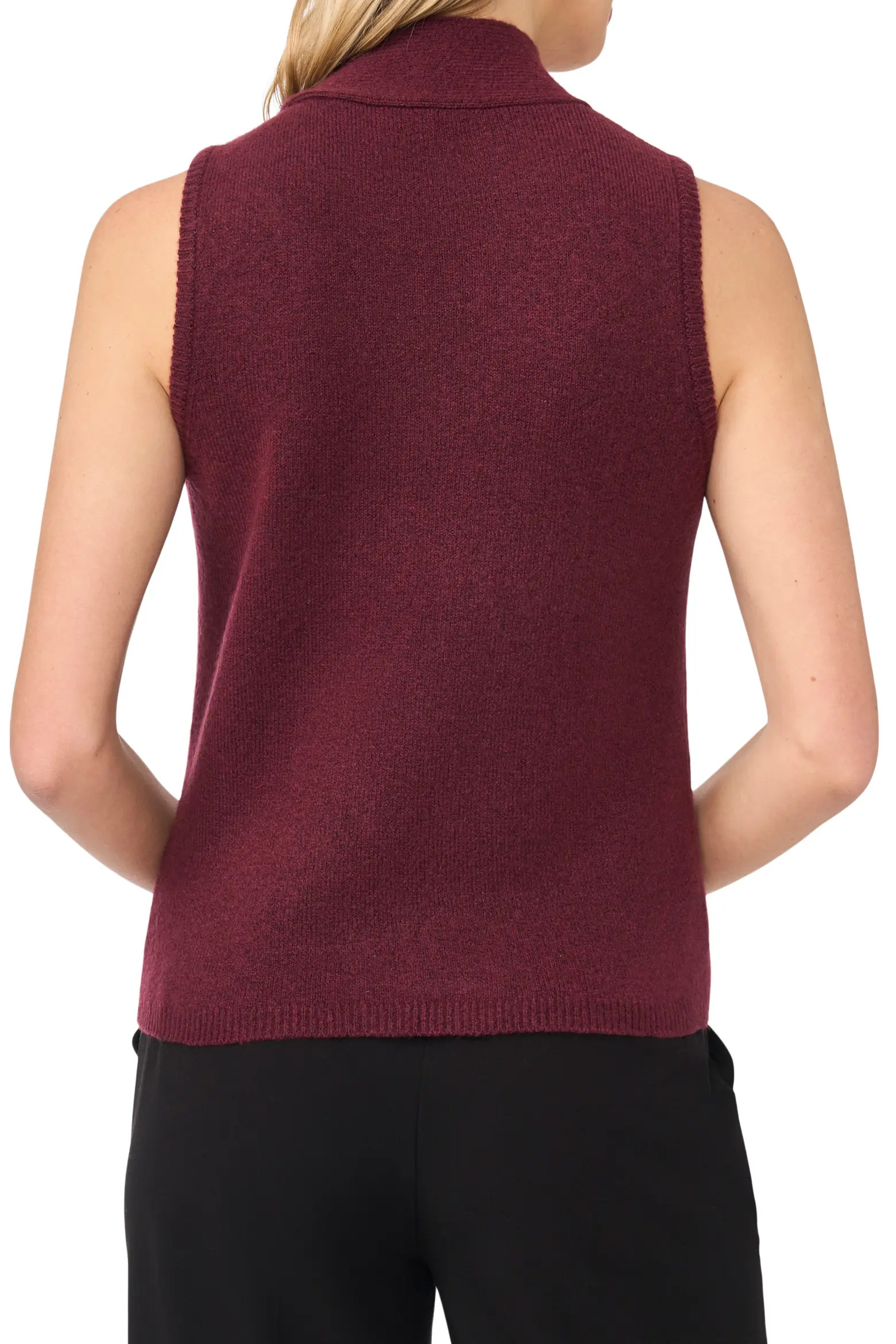 Tie Neck Rib Sleeveless Sweater (Women) | Nordstrom | Nordstrom