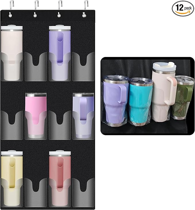 Water Bottle Holder for Stanley Cup, 12 Pockets Large Capacity Water Bottle Organizer for Stanley... | Amazon (US)