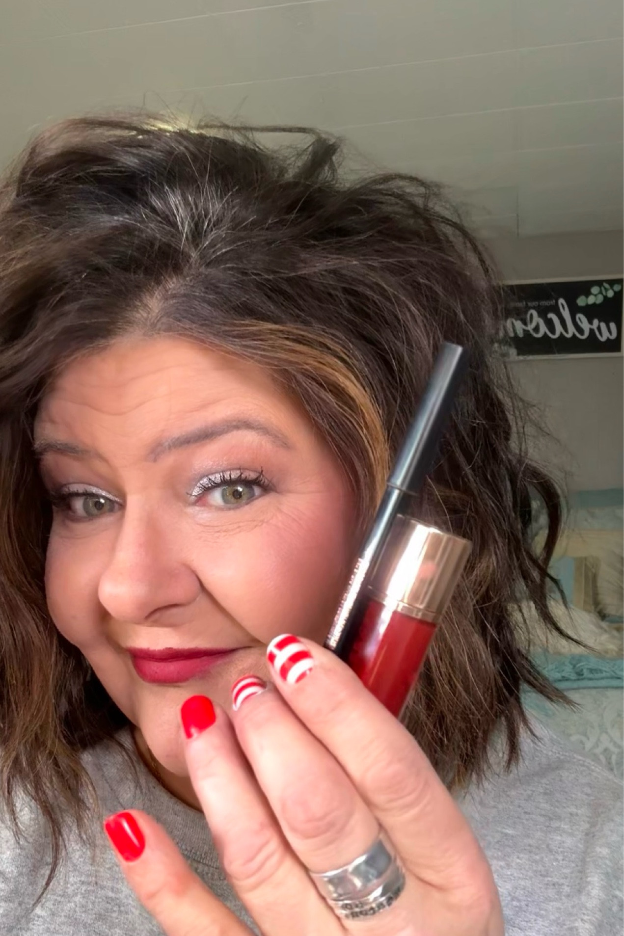 Red lip!  Liner shade Malt and lip velvet in the shade crimson  

#LTKbeauty #LTKover40 #LTKparties