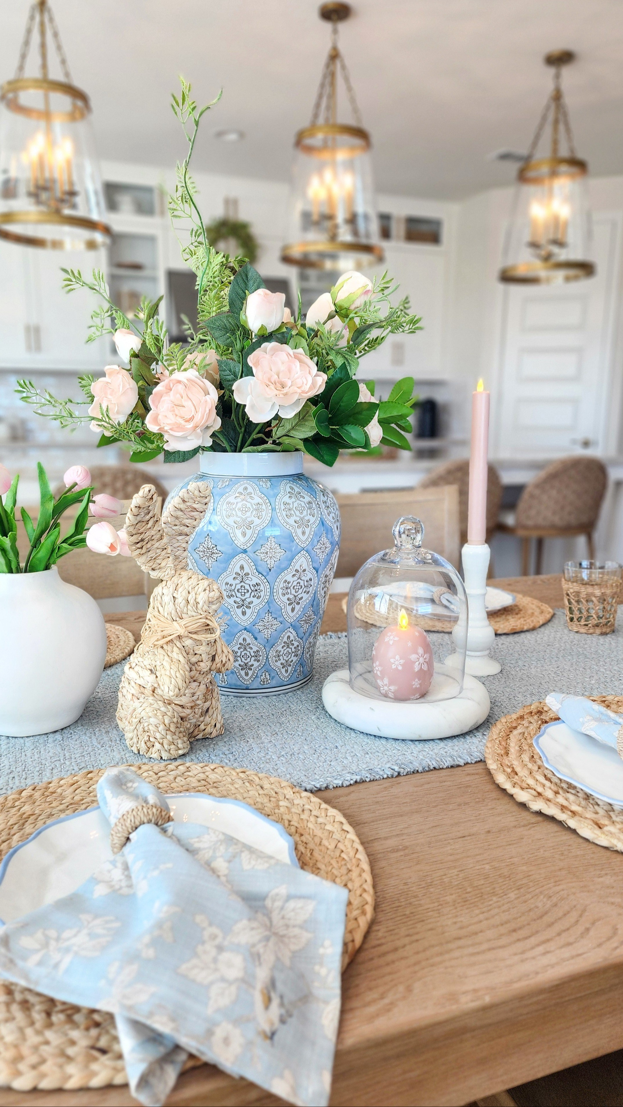 Good morning! Sharing my Spring tablescape complete with links for a few items. I can't link many exact items, but here's a few similar styles! Enjoy!#springstyle#coastalstyle

#LTKHome