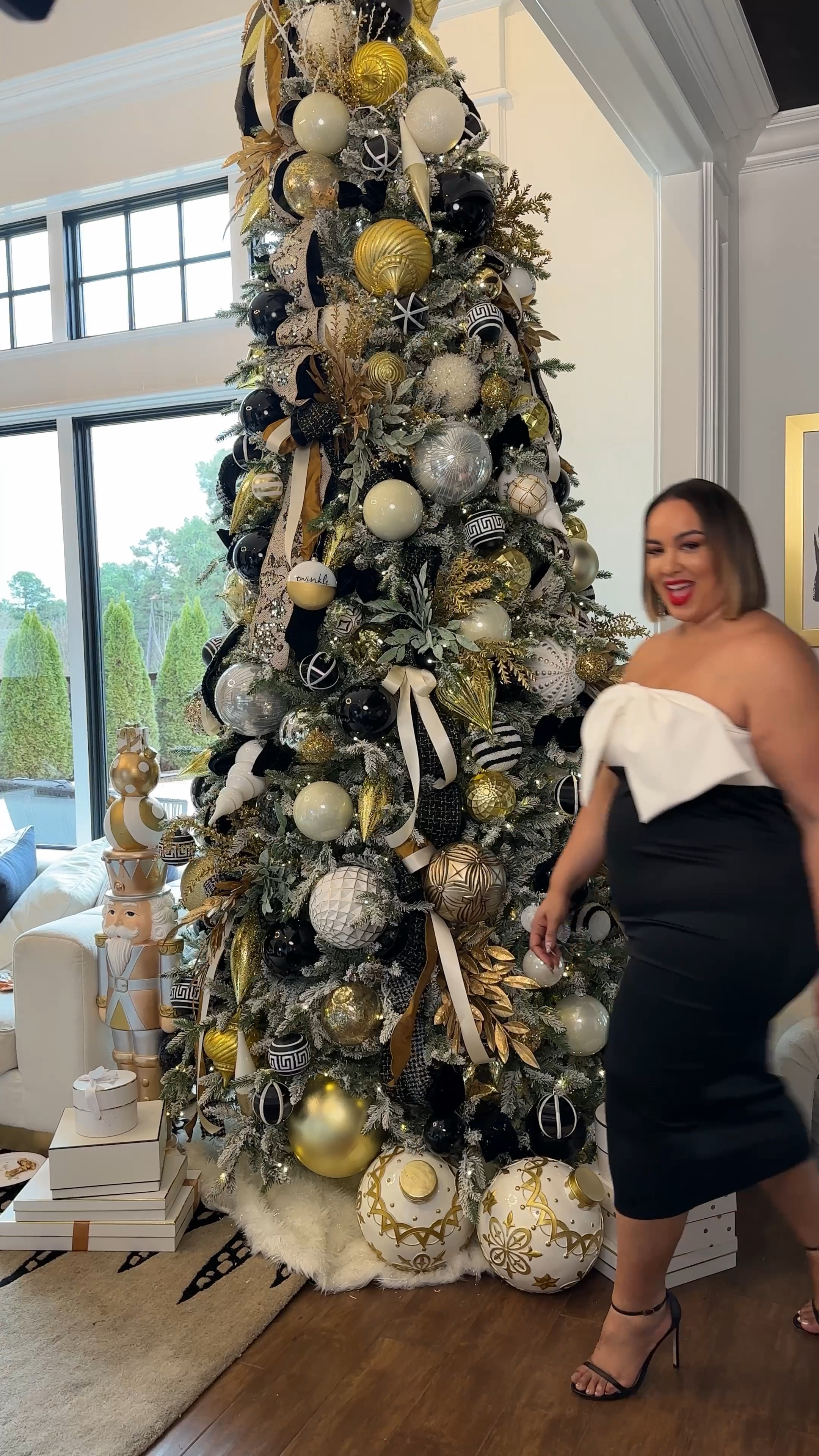 Love this bow dress and it is less than $20 
Im wearing. A size 18 

#LTKmidsize #LTKHoliday #LTKplussize