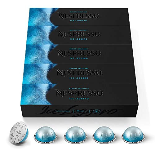 Nespresso Capsules Vertuo, Ice Leggero, 50-Count Double Espresso Coffee Pods, Brews 2.7 oz. | Amazon (US)
