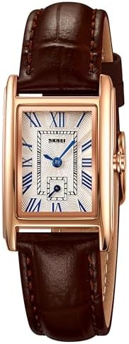 FANMIS Vintage Women's Rectangle Wristwatch Classic Ladies Analog Quartz Watch Ultra-Thin Ladies ... | Amazon (US)