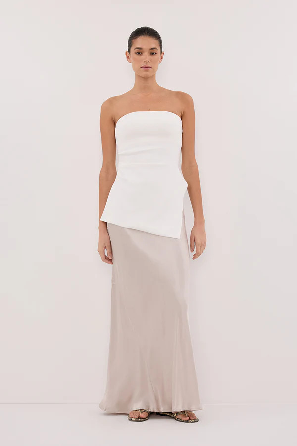 CHARLI CHALK SATIN MAXI SKIRT | DISSH