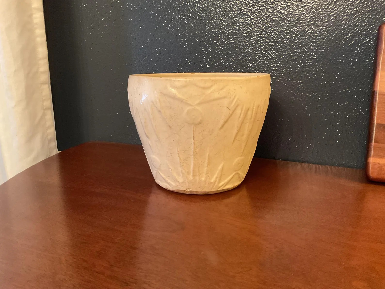 Vintage Robinson Ransbottom Pottery Sun & Moon Planter / Off White Jardiniere Pot | Etsy (US)