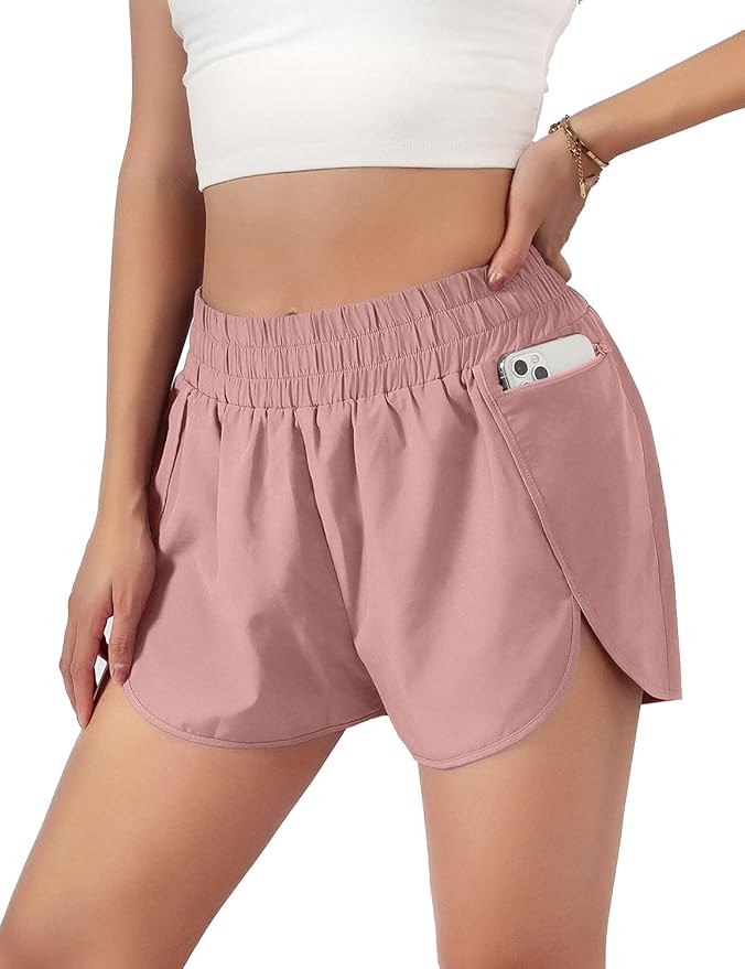 Blooming Jelly Women's Quick-Dry Running Shorts Workout Sport Layer Active Shorts with Pockets 1.... | Amazon (US)