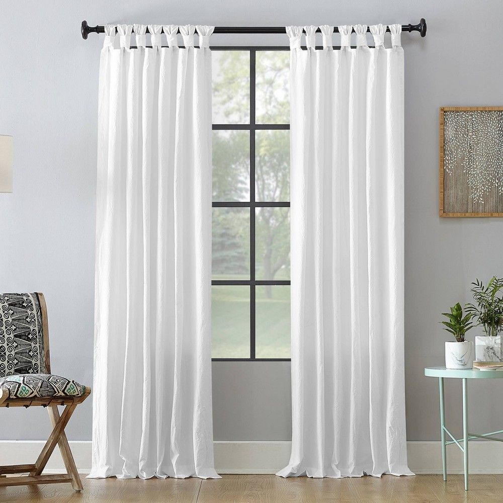 95"x52" Washed Cotton Twist Tab Light Filtering Curtain Panel - Archaeo | Target
