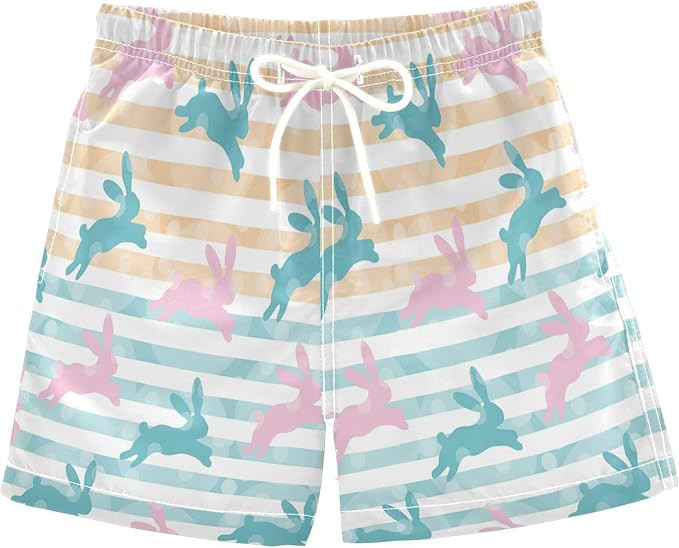 Easter Bunny Rabbits Boys Swim Trunks Toddler Beach Board Shorts Quick Dry Kids Swimwear Bathing ... | Amazon (US)
