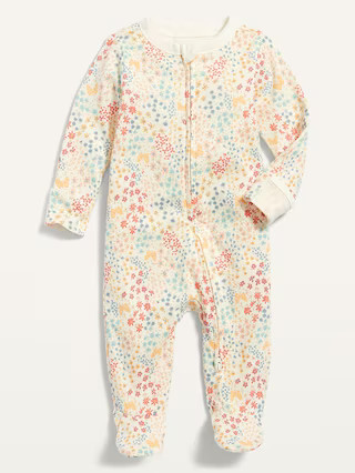 Printed Fold-Over Mitten Footed One-Piece for Baby | Old Navy (US)