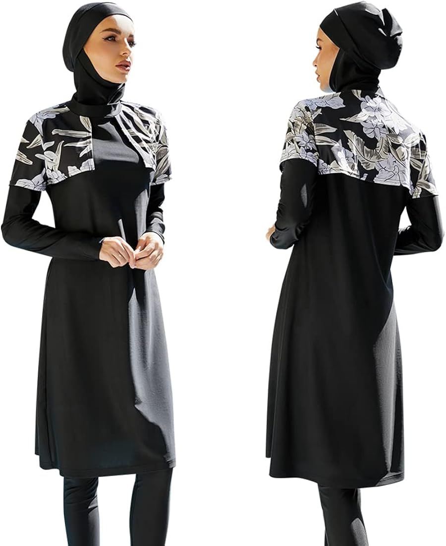 IDOPIP Muslim Swimsuits for Women Modest Islamic Arabic Swimwear Burkini Full Cover Hijab Top Pan... | Amazon (CA)